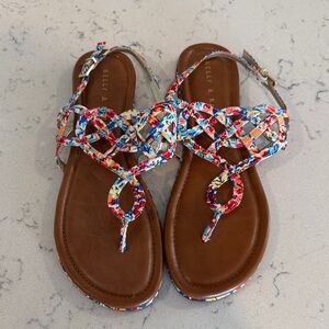 Kelly & Katie Colorful Woven Sandals